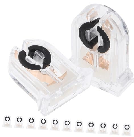 KITANDOVE 12stücke Led Lampenfassung Transparente Halterung Für Leuchtstoffröhren Robust Und Langlebig Geeignet Für Wohn Und Geschäftsräume