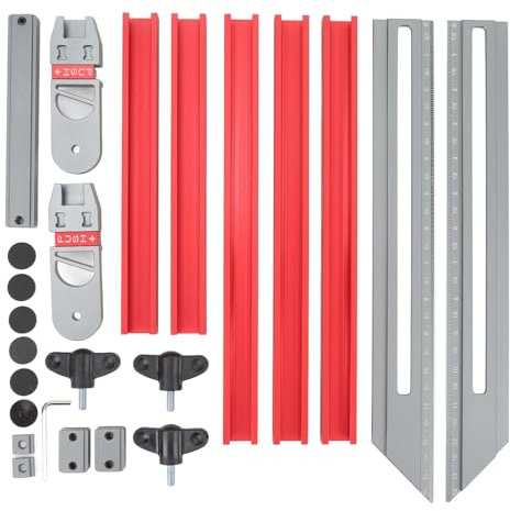 Stair Tread Gauge Template Tool, Aluminum Alloy Stair Measuring Tool, Easiness with Precise Measurement for Handrail Windowsill Shelf, Wall Partitions, Floor Angles
