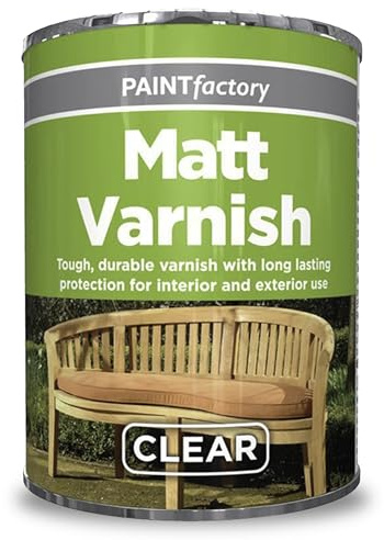 AOC24 - All Purpose Varnish Paint Tin 300ml - Gloss, Matt, Yacht Clear Finish Paint - Tough, Durable Varnish Tin - Interior & Exterior Application - Use On Concrete, Metal & Wood (Matt Varnish)
