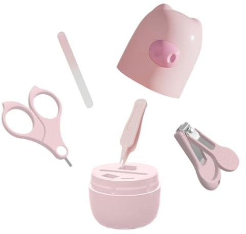 Baby-Nagelknipser-Set,Baby-Nagelknipser-Set Niedliche | Baby-Maniküre- und Pediküre-Set, Nagelfeile und Pinzette mit Aufbewahrungsbox, Mutterzubehör für Kleinkin