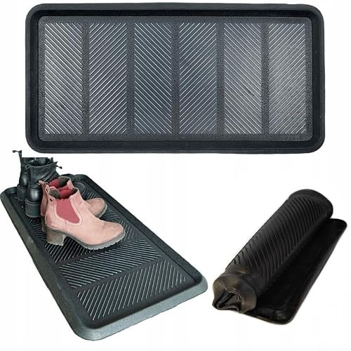 Schuhmatte Schuhablage Unterlage Schuhwanne Schuhabtropfschale Untersetzer 80 x 40 cm Gummi Abtropfschale Napf