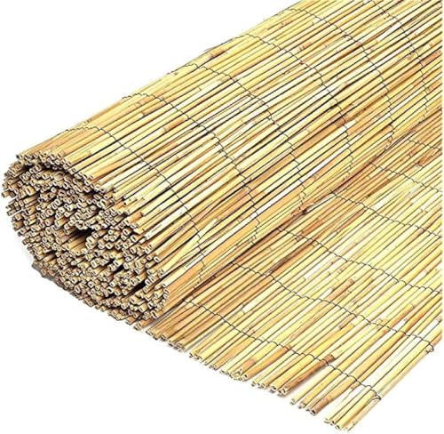 DiebaNova 4m Wide Natural Peeled Reed Screening Roll, Garden Sunscreen Privacy Fence Panels Patio/Balcony/Outdoor Space Protective Screen - Available in 5 Sizes (1.2m x 4m)
