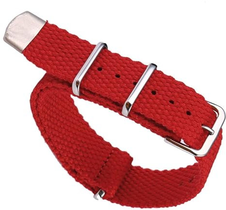 dongriuk Uhrenarmband aus Nylon und Canvas für R-olex Water Ghost-Uhrenarmband mit Zubehör für Herrenhandgelenke(Red,20mm)