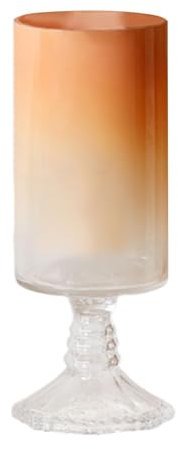 MagiDeal Grand Vase en Verre sur Pied, Pot de Fleurs, Cadeau, Accessoire Photo, décoration de Bureau, pour Anniversaire, fête intérieure, Bureau, Orange