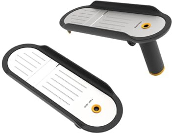 Fiskars Functional Form Gemüsehobel, Mandoline zum Schneiden von Gemüse | Einstellbare Schnittstärke, Klappbares Standbein, Edelstahl-Klinge/Kunststoff-Griff, Schwarz/Orange, 1079969