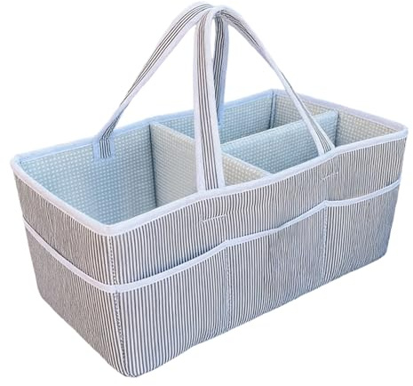 Paniers De Rangement pour Couches, Poubelle Multifonctionnelle, 38,5 X 25,5 X 19 Cm, Organisateur De Chambre d'enfant, Porte-Couches Et Bébés, Design Robuste, pour Lotion, Voiture, Voyage, SOR