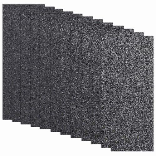 12Pcs Sandpaper 80/120/180/240/320/400 Grits, 9x3.6 Inch, Mixed Coarse Grit