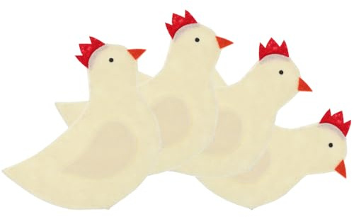 UPKOCH Eierwärmer Praktische Eierhalter in Kükenform 4 Stück Ostern Beige aus Stoff Eierabdeckungen zum Schutz und Warmhalten für Party und Frühstück