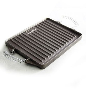 VAELLO Grillplatte aus Spanien - 27 x 48 cm - beidseitig nutzbar als Plancha & Grill - gesund grillen - beste EU Qualität
