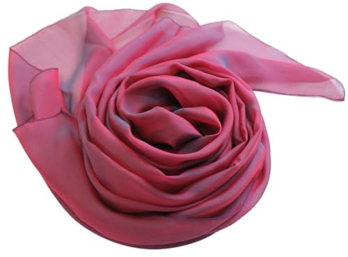 Prettystern Donna Uomo Stola Pura taffetà di Raso seta Cerimonia Foulard Tinta Unita coprispalle Elegante Per Abito Da Sera bordeaux nero