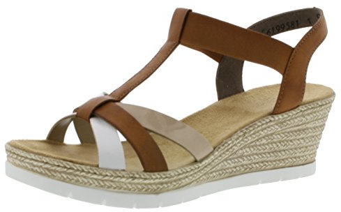 Rieker dam 61995-81 sandaler, Brunkombi, 38 EU