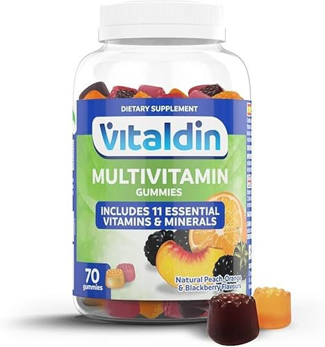 VITALDIN Multivitamin Adults Gummies – Nahrungsergänzungsmittel für Erwachsene – 11 Vitaminen & Mineralstoffen – 70 Fruchtgummis (für 1 Monat); Fruchtgeschmack – Stärkung des Energie & Immunsystems
