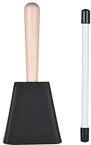 Btuty Metal Cowbell with Wooden Handle Mallet for Band & Practice