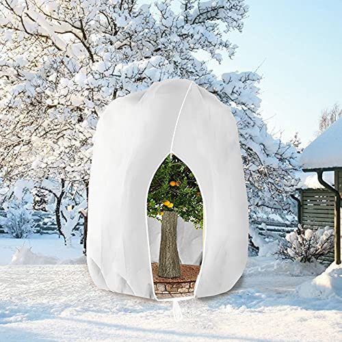 HERILIOS Winterschutz für Pflanzen, 250 x 360cm Frostschutz Pflanzenabdeckungen als Winterschutz, mit Reißverschluss für Baum Palmen Balkonpflanzen haube Zelt Atmungsaktiv - Reißfest, Weiß