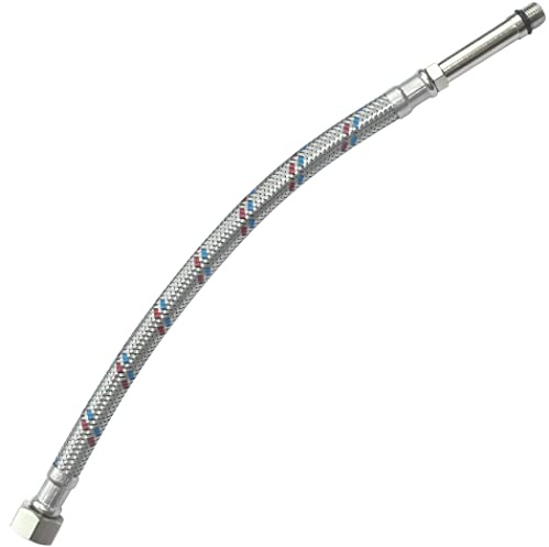 AERZETIX C51112 Manguera Racor Hembra 3/8'' Macho M10 300mm | Lavabo de cocina monobloque, Conexión para mezclador, Alimentación sanitario