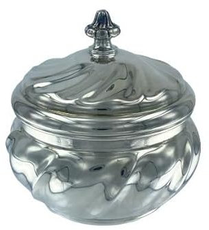 DASSI argento - zuccheriera in argento 800 torchon con coperchio