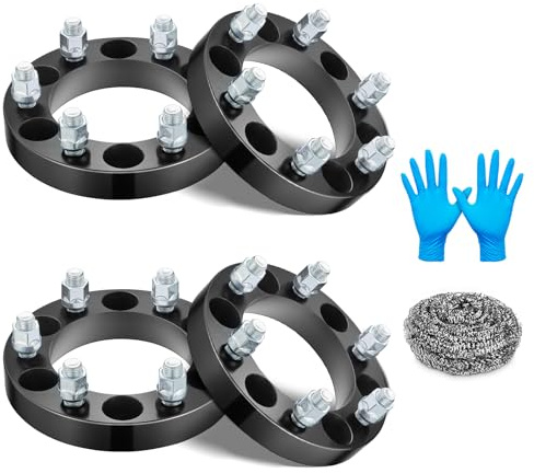 BDFHYK 6x5.5 Wheel Spacers Thickness 1 Inch Compatible with Chevy 1999-2022 Silverado Suburban Tahoe GMC Sierra 1500 Yukon K1500, 6x139.7mm 6 Lug M14x1.5 Studs & 108mm Hub Bore, Set of 4 No Lip