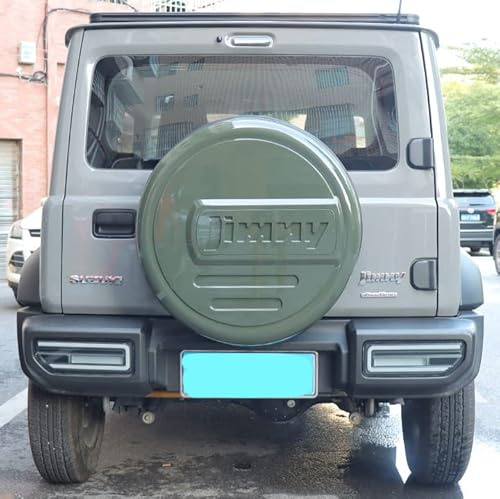 HEYSOF ABS, Copriruota Scorta per Auto, Custodia Morbida Custodia Protettiva, Styling a Guscio Tartaruga, Accessori Decorazione Retrofit Esterni, per Suzuki Jimny JB64 Sierra JB74W 2019 2020,Green