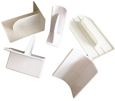 BESTonZON 5pièces Set De Lisseurs à Gâteau pour Décoration De Fondant Outils De Pâtisserie pour Gâteaux Glaçage Et Pâte à Sucre Couleur Blanche