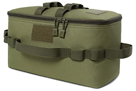 XIAOJUN Sac de Rangement pour Camping en Plein Air RéChaud à Gaz Canister Pot Sac de Transport Sac de Pique-Nique Ustensiles de Cuisine Organisateur D'Ustensiles Vert