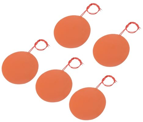 sourcing map Packung mit 5 Stück Silikon-Heizmatte für konstante Temperatur | 12V 30W Heizfolie Flexible Heizplatte 100mm Heizmatte