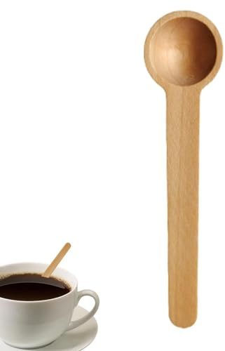 Shurzzesj Cucchiaio per sale da bagno, cucchiaio in legno per miele, cucchiaio riutilizzabile per caramelle, cucchiaino, utensili da portata per miele, dessert, antipasti, caffè, tè