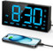 GOLOZA Sveglia digitale da comodino, 4 livelli di luminosità +Off, doppia sveglia personalizzabile, porta USB, memoria di spegnimento, Snooze, DST, 12/24H, sveglia digitale per bambini adulti anziani