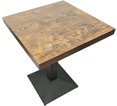 WODFARR Esstisch aus Holz, quadratischer Tisch, kleines Design, Küchentisch für 2-4 Personen, Esstisch für Esszimmer, Wohnzimmer, Balkon, quadratisch (b)
