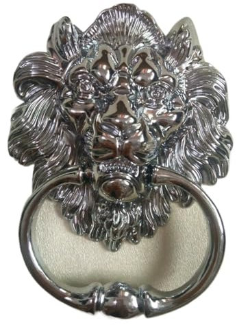 Metal TüRklopfer Aus Gusseisen, 160mm Silbertropfenringe Löwenkopf Holz Türklopfer Sofa Stuhl Zieht Griff