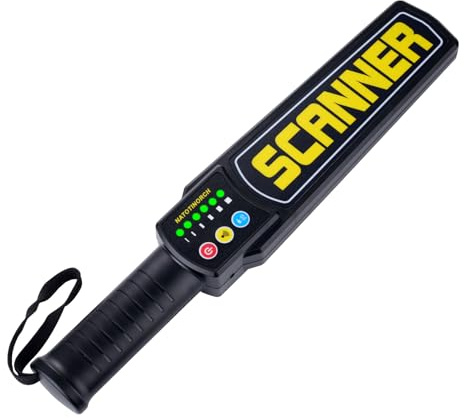 NATOTINORCH Handheld Metal Detector Wand Rechargeable, Security Wand, Adjustable 6-Level Sensitivity for Safety Inspection, Scanning All Metal Products (with Built-in Battery)