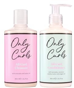 Only Curls Cleansing Bundle, 300ml x2, Curly Hair Shampoo and Conditioner, Sulphate-free, Nourishing, Gentle & Detangling, Hydrated & Frizz-Free, Vegan & Cruelty Free, For All Curly Hair Types
