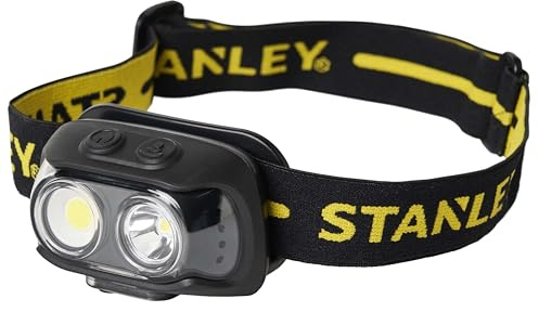 STANLEY Lampe frontale rechargeable 650 lumens, le contrôle du capteur d'onde permet d'allumer ou d'éteindre la lumière en déplaçant votre main directement devant la lumière
