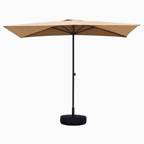 YHDMDQ Ombrellone da Parete 250x130cm, Parasole A Muro da Esterno Semi-Rettangolare, Impermeabile Parasole per Giardino Balcone Terrazza Appartamento Bar, Altezza Regolabile(Khaki)