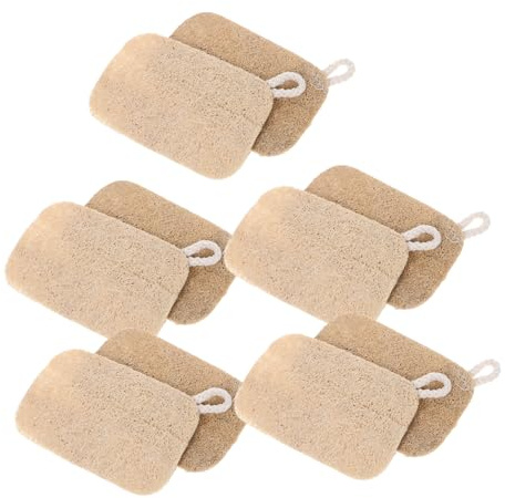 OUNONA 10pcs Natural Loofah Dish Sponge Dishwashing Sponges for Kitchen Natural Dish Scrubber Loofah for Dishwashing