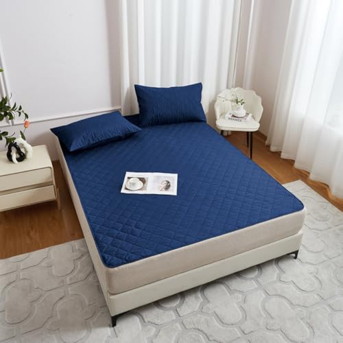 Hearda Empapadores Cama Adultos Lavables Protector de Cama Absorbentes Impermeable Antideslizante, Empapadores Reutilizables para Incontinencia, Mayores y Niños (Azul,180x200cm)