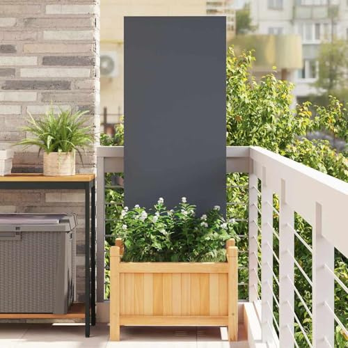 Gecheer Garten dekoratives Panel Anthrazit 50 x 140 cm, Sichtschutz Metall Sichtschutzelemente für Grundstücksgrenze Hof Vorgarten876289