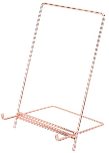 SMASOLO Supporto per Libri di Cucina e Piatti da Esposizione in Acciaio Inox, Porta Ricettario da Tavolo Stabile per Cucina, Ufficio e Negozi, Espositore per Cornici, Quadri e Tablet