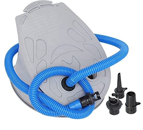 VCBGDJI Aufblasbares Boot Tragbare Fußpumpe Kanu Kajak Luftpumpe Schwimmring Tragbare Fußpumpe mit 3 Adaptern Ballon