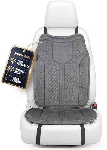 Walser Coussin Premium Voiture Nubo, 1 Protection Anthracite, Housse Avant Haute Qualite Aspect Alcantara, Protection pour Position Avant