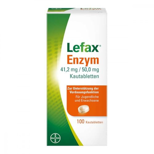 Lefax Enzym Kautabletten zur Unterstützung der Verdauungsfunktion und Linderung von Blähungen, 100 Stück