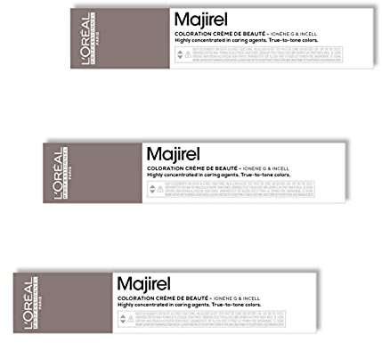 3x Loreal Majirel 5,25 Hellbraun Irise Mahagoni Creme Haarfarbe - 50ml