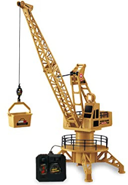 Teorema Giocattoli, Gru Giocattolo per Bambini, Gru Telecomandata Filoguidata Alta 60cm, Rotazione a 360° con Luci e Gancio Mobile, Gioco da Cantiere per Piccoli Costruttori