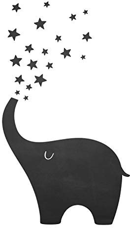 010 Lot de 3 Feuilles Tableau Craie Ardoise Murale Papier Autocollantes Motif Éléphant 850 x 850 mm