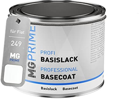 MG PRIME Autolack Dose für Fiat 249 Bianco Ducato/Blanc Gelato 0,5L | Basislack, Literware, spritzfertig