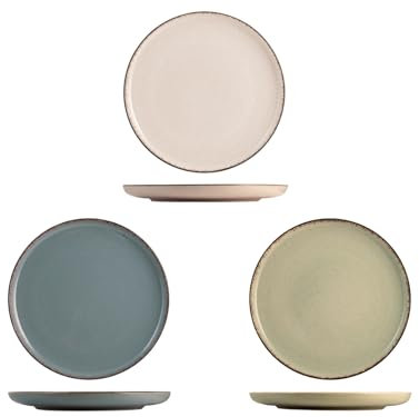 H&H Set 4 Piatti Frutta Pearl In Porcellana Cm 19