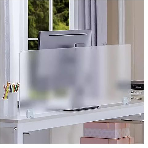 Trenn-Wand für Schreibtisch Büro Schreibtisch-Privatsphäre, 120 100 90 80 60 cm Breit Transparent Gefrostet Desktop-Trennwände, Acryl Freistehend Partitionsbildschirm ( Size : 80x30cm/31.4x11.8in )
