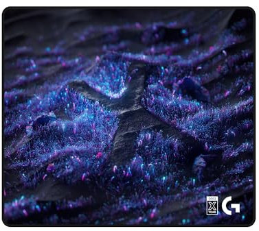 Logitech G 640 SE - Alfombrilla de ratón de Tela para Videojuegos de Gran tamaño, optimizada para sensores de Juegos, fricción Moderada, Antideslizante, 10 Aniversario
