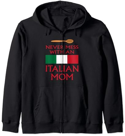 Drapeau italien « Never Mess With An Italian Mom » Sweat à Capuche