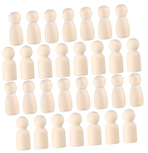 BESTonZON 60stücke Teiliges Blanko Holzpuppen Naturfarbene Holzfiguren Zum Bemalen Diy Basteln Kinderhandwerk Puppendekor Vielseitig Für Kreative Malerei Und Dekoration