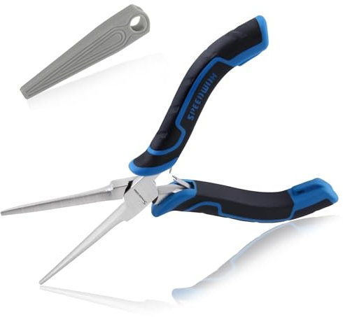 SPEEDWOX 6-Inch Mini Needle Nose Pliers Smooth Jaw with Protective Cover Needle Nose Pliers for Jewelry Making Mini Precision Wire Looping Fine for Jewelry Making Wire Bending Small Object Gripping